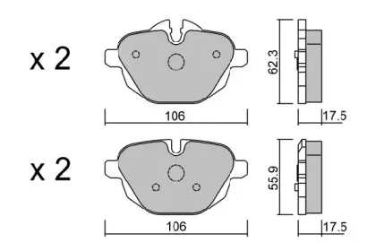 Комплект тормозных колодок, дисковый тормоз AISIN купить